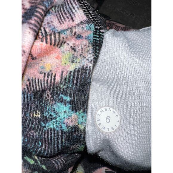 Lululemon Wunder Under floral High Rise athletic Leggings size 6 .length 32.5 - Picture 4 of 5